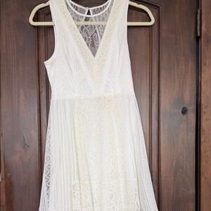BCBGeneration White Lace Mini Dress